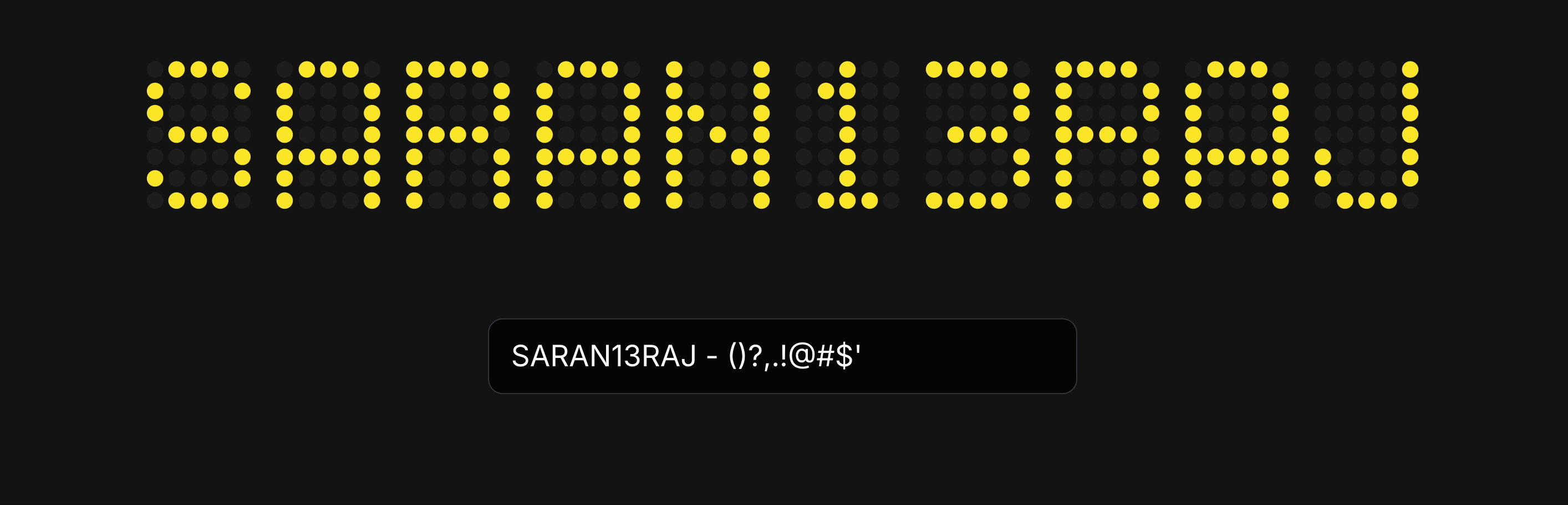 Dot Text Board